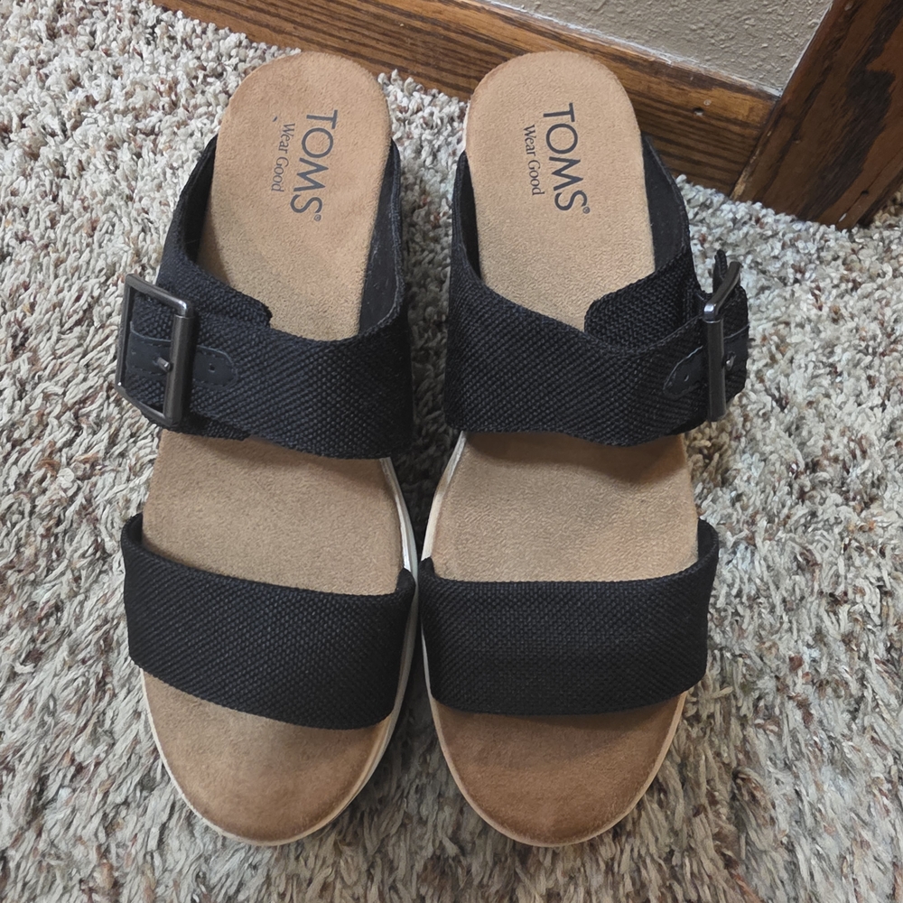 TOMS Women's Black Sandals